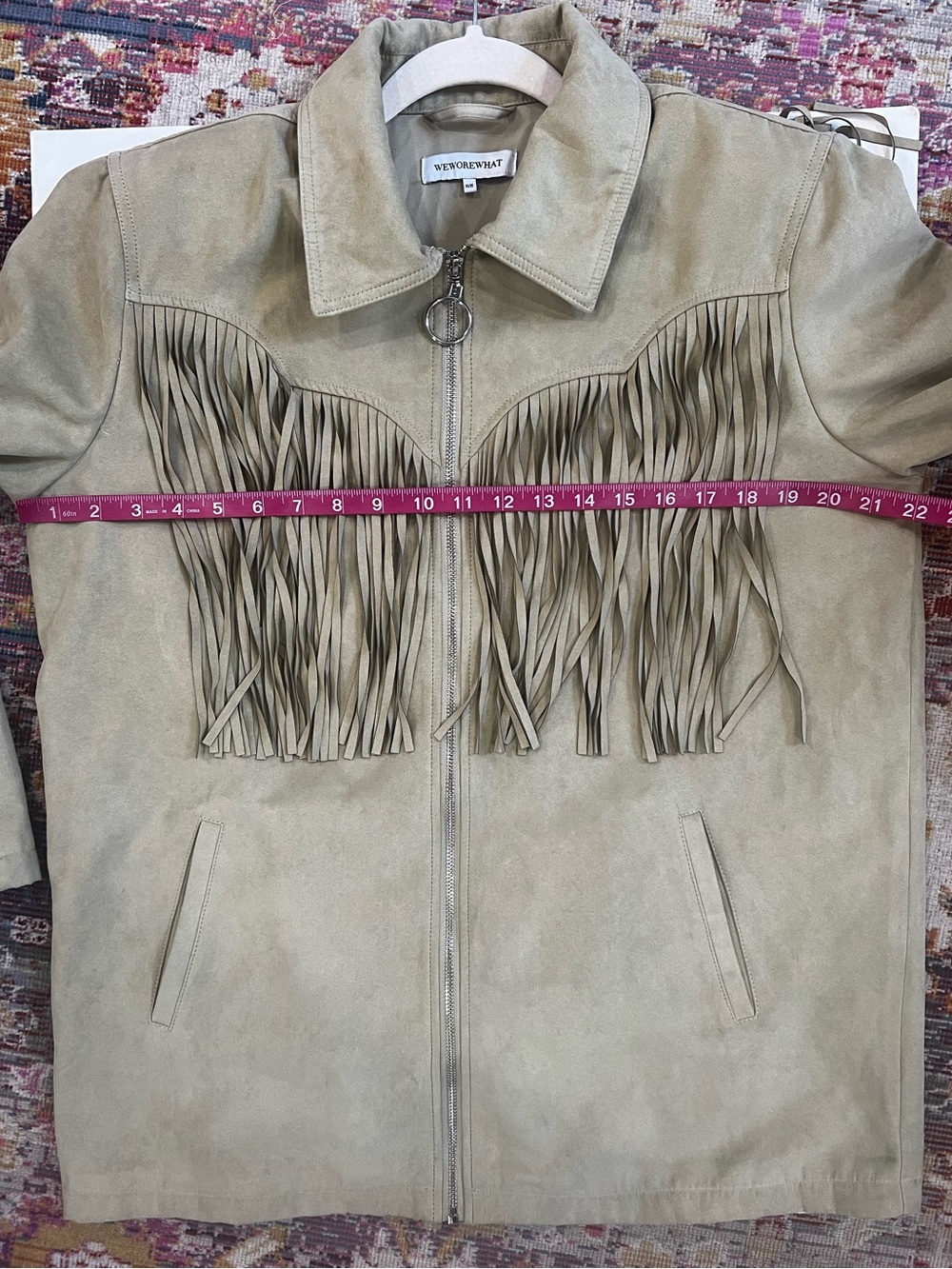 WeWoreWhat Faux Suede Fringe Zip-Front Jacket - Picture 11 of 15